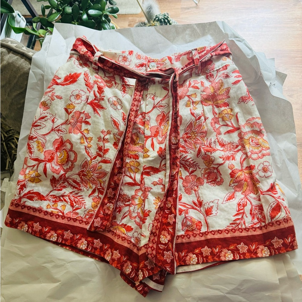 Rachel Zoe linen blend shorts